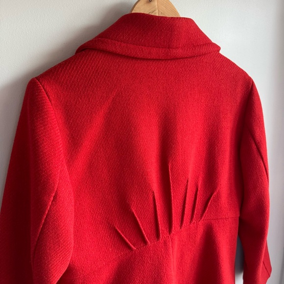 Jacob Women's Bold Scarlet Pea Coat - Picture 8 of 13